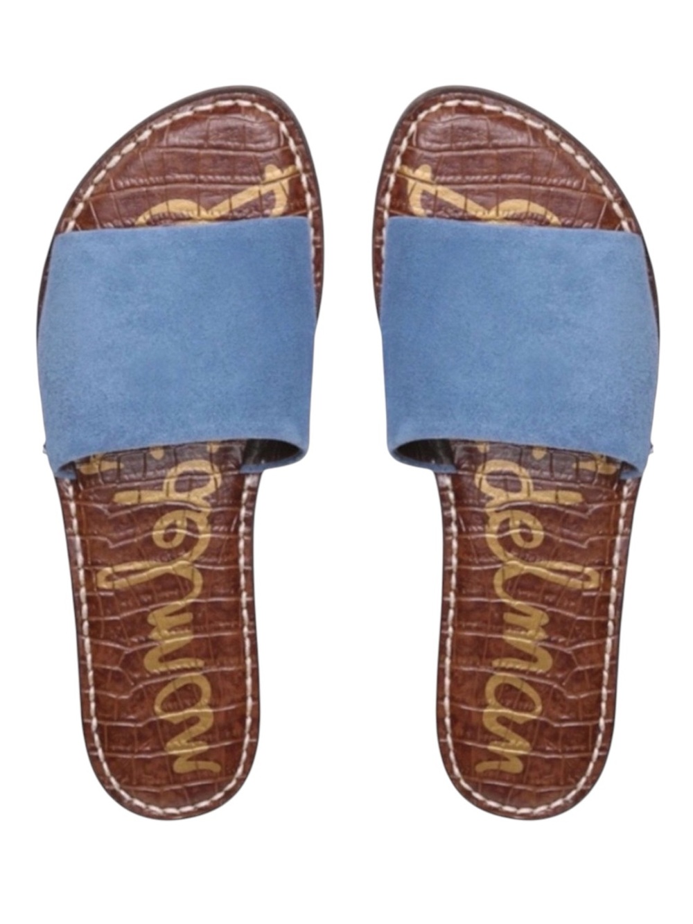 SAM EDELMAN GIO SLIDE IN DEMIN BLUE SIZE 6 1/2 - BRAND NEW